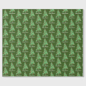 Cadeau Papier vert Paw Animal Vert (Plat)