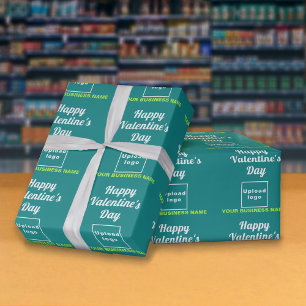 Cadeau Papier vert Turquoise Valentine Business