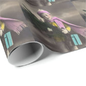 Cadeau Papier Vintage Christmas Boy Wrapper (Coin rond)