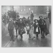 Cadeau Papier Vintage de Noël MISTLETOE (Plat)