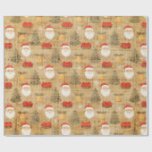 Cadeau Papier Vintage de Noël Papier à envelopper (Plat)