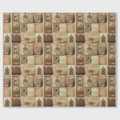 Cadeau Papier vintage d'emballage industriel (Plat)