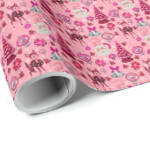 Cadeau Papier Vintage Noël (Coin rond)