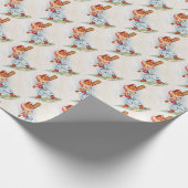 Cadeau Papier Vintage pour enveloppement de baseball (Coin)