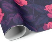 Cadeau Papier Vintage Rose (Coin rond)