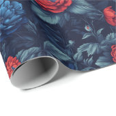 Cadeau Papier Vintage Rose classique (Coin rond)