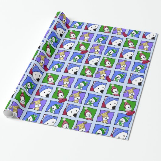Cadeau Papier Westie Winter Whimsy (Déroulé)