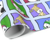 Cadeau Papier Westie Winter Whimsy (Coin rond)