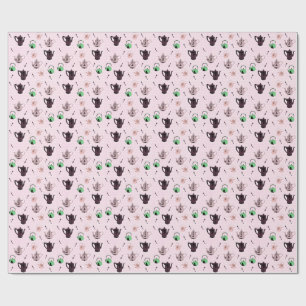 Cadeau Papier wraping de motif de théière