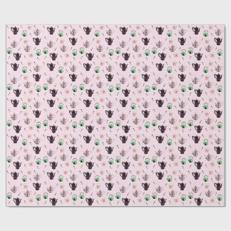 Cadeau Papier wraping de motif de théière