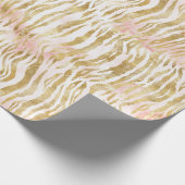 Cadeau Papier Zèbre rose or (Coin)
