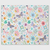 Cadeau Papillons colorés enveloppant du papier (Plat)