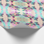 Cadeau Papillons colorés Enveloppement Papier Aquarelle (Coin)