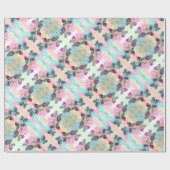 Cadeau Papillons colorés Enveloppement Papier Aquarelle (Plat)