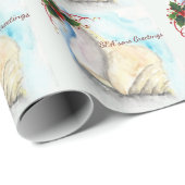 Cadeau Par le papier d'enveloppement de la mer (Coin rond)