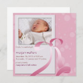 cadeau parfait - carte de faire-part pour bébé (Devant / Derrière)