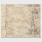 Cadeau Paris 1A-1B Options d'image Papier à envelopper (Plat)