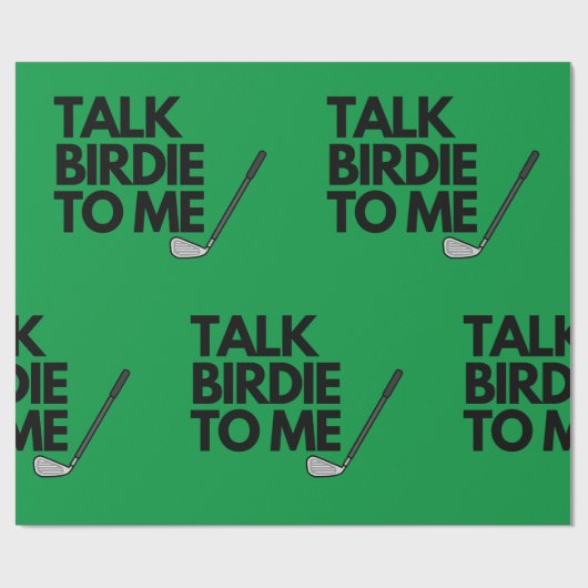 Cadeau Parle Birdie À Moi Golf Dit Envelopper Du Papier (Plat)