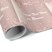 Cadeau Parties scintillant d'effacement de papier Rose Go (Coin rond)