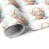 Cadeau Pastel Aquarelle Pâques Papier à envelopper (Coin rond)