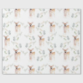 Cadeau Pastel Christmas Cute Deer Papier d'enveloppement  (Plat)