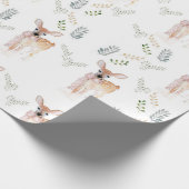 Cadeau Pastel Christmas Cute Deer Papier d'enveloppement  (Coin)