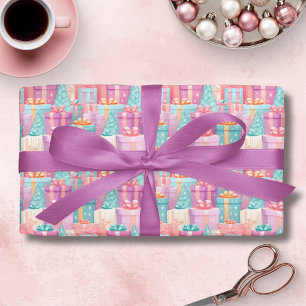 Cadeau Pastel Noël Présences et Arbres Papier