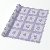Cadeau Pastel Purple Iris Papier d'enveloppement de la fê (Déroulé)