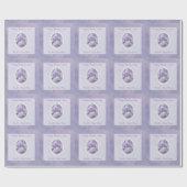 Cadeau Pastel Purple Iris Papier d'enveloppement de la fê (Plat)