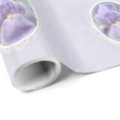 Cadeau Pastel Purple Iris Papier d'enveloppement de la fê (Coin rond)