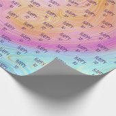 Cadeau Pastel Rainbow Swirl 30e Anniversaire Papier d'env (Coin)