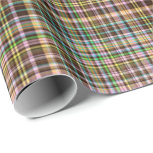 Cadeau Pastels au chocolat Plaid Papier d'enveloppement 2