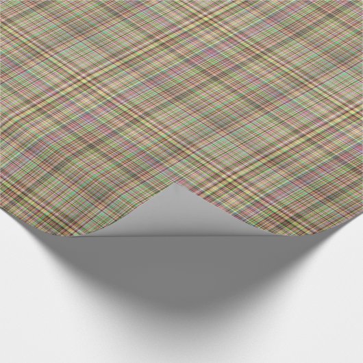 Cadeau Pastels Chocolat Plaid 18-Gift Papier Enveloppant (Coin)