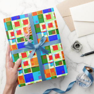 Cadeau Patchwork De Papier D'Enveloppement De Couleur