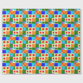 Cadeau Patchwork De Papier D'Enveloppement De Couleur (Plat)