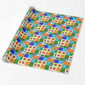 Cadeau Patchwork De Papier D'Enveloppement De Couleur (Déroulé)