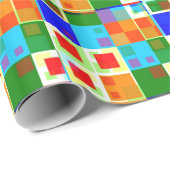 Cadeau Patchwork De Papier D'Enveloppement De Couleur (Coin rond)