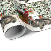 Cadeau Patton's Christmas - Chat / Kitten Wrapping Papier (Coin rond)