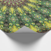 Cadeau Peacock Feather Kaleidoscope Wrapper Papier 2 (Coin)