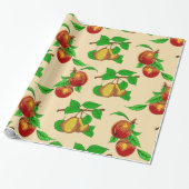 Cadeau Pêches Et Poires Papier À Envelopper (Déroulé)