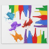 Cadeau Peignez le papier d'emballage d'éclaboussure (Plat)