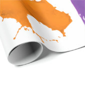 Cadeau Peignez le papier d'emballage d'éclaboussure (Coin rond)