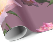 Cadeau Peony Flowers beau papier d'enveloppement (Coin rond)