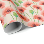 Cadeau Pépites florales dans un papier d'enveloppement de (Coin rond)