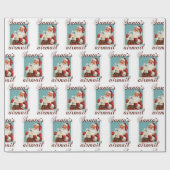 Cadeau Père Noël Airmail papier d'enveloppement de Noël (Plat)