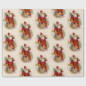 Cadeau Père Noël AVEC JOUETS Papier à envelopper (Plat)