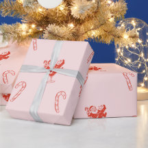 Père Noël dans papier d'emballage de verre à Marti