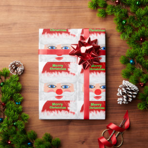 Cadeau Père Noël Joyeux papier d'enveloppement de Noël