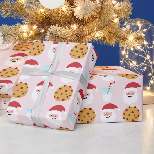 Cadeau Père Noël Lait et biscuits Papier d'emballage (Vacances)