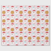 Cadeau Père Noël Lait et biscuits Papier d'emballage (Plat)